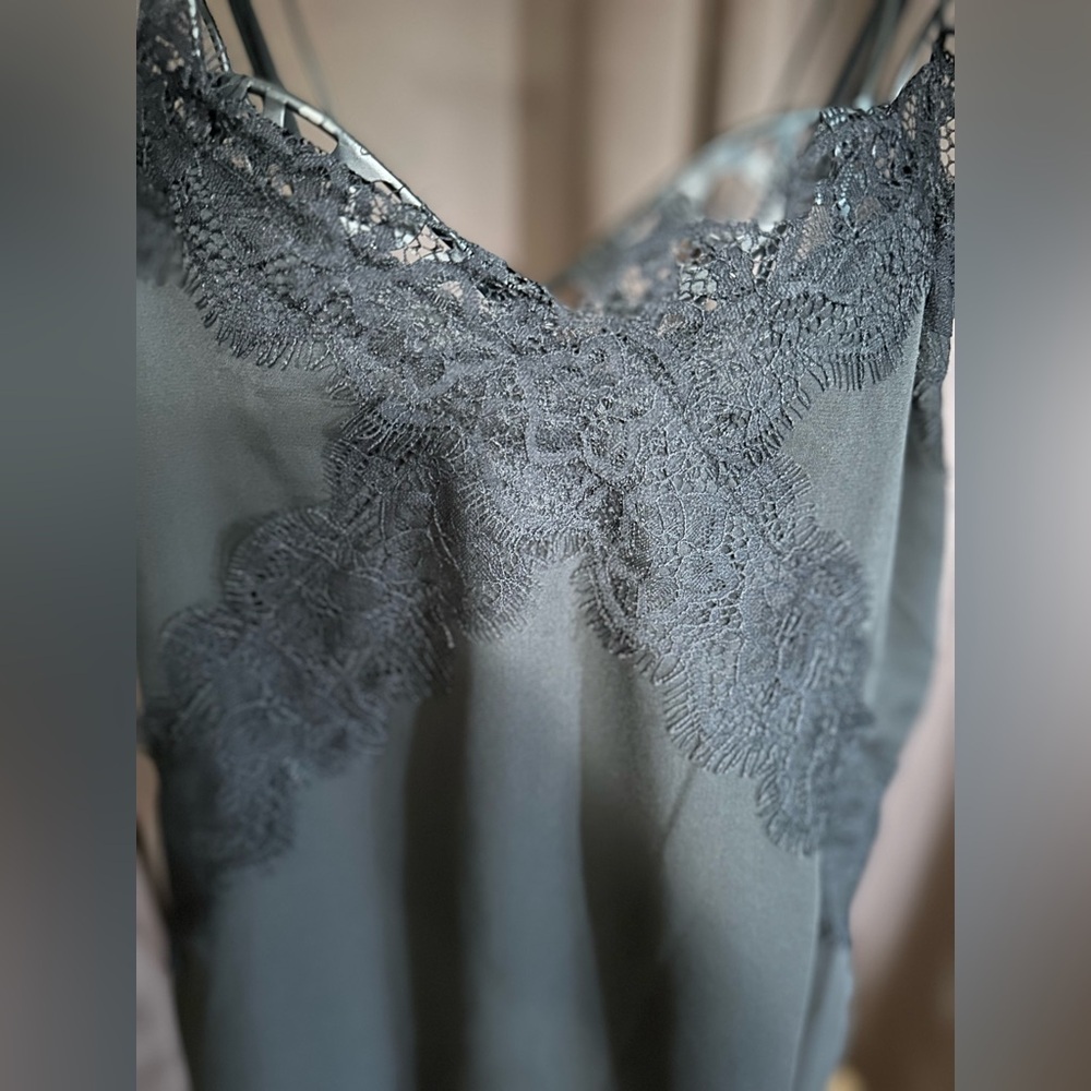DONATED Lush (Nordstrom brand) Black Lacy Tank - Picture 3 of 4